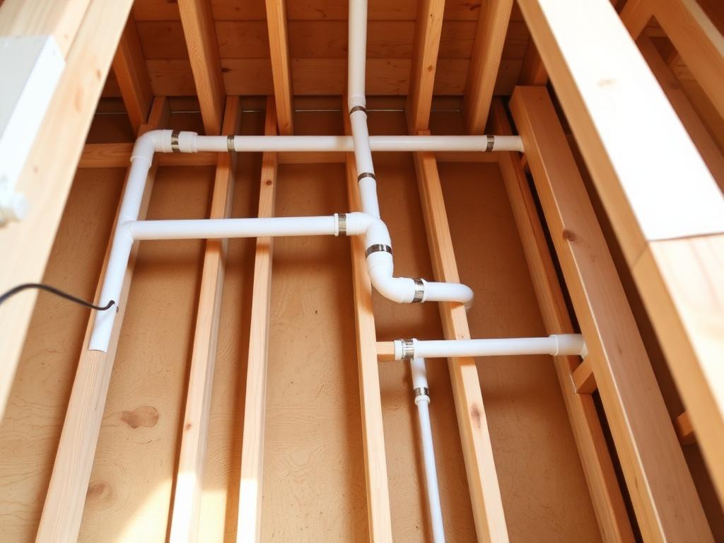 Construction plumbing work by Veteran Plumbing